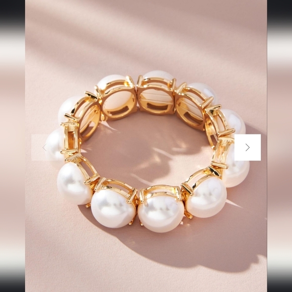 Anthropologie Jewelry - Anthropologie,  Pearl Stretch Bracelet -NEW!